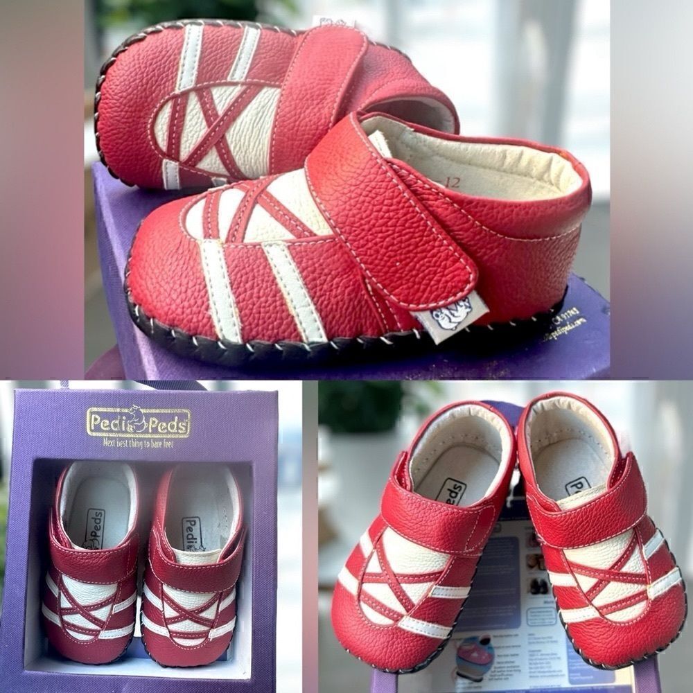 PEDIPED Hand Stitched Braden soft-soled Leather Baby Shoes Size 6-12 Months